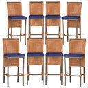 Ver imagem 1 de 8 Banqueta em Alumínio Roma Marrom Corda Náutica Tecido 10