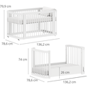 Ver imagem 5 de Berço Evolutivo 2 em 1 Vira Mini Cama Cômoda Cozy Espaço para Trocador