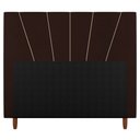 Ver imagem 5 de Cabeceira Cama Box Casal Dallas 140cm Linho Marrom - Desk Design