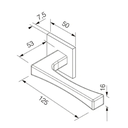 Ver imagem 3 de Fechadura Pado Vivaldi Rq2 885 - 55 Interna Roseta Quadrada Cobre Escovado