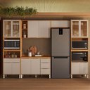 Ver imagem 3 de Cozinha Modulada Plena 5 Peças Paneleiro e Torre Quente Cinamon Nude Prime Tx - Demóbile