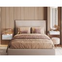 Ver imagem 1 de Kit Quarto Mesa de Cabeceira e Penteadeira Suspensa Strass 50cm - Branco