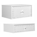 Ver imagem 2 de Kit Quarto Mesa de Cabeceira e Penteadeira Suspensa Strass 50cm - Branco