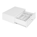 Ver imagem 6 de Kit Quarto Mesa de Cabeceira e Penteadeira Suspensa Strass 50cm - Branco