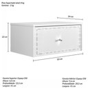 Ver imagem 3 de Kit Quarto Mesa de Cabeceira e Penteadeira Suspensa Strass 50cm - Branco