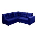 Ver imagem 2 de Sofá de Canto 5 Lugares Califórnia 183cm Veludo Light Azul