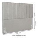 Ver imagem 4 de Cabeceira e Recamier Bau Queen 160 Cm Dalia Linho Cinza Artte