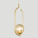 Ver imagem 3 de Lustre Pendente On Clip - Ouro com Globo de Vidro Âmbar - 4125-14-am