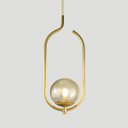 Ver imagem 2 de Lustre Pendente On Clip - Ouro com Globo de Vidro Âmbar - 4125-14-am