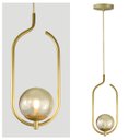 Ver imagem 4 de Lustre Pendente On Clip - Ouro com Globo de Vidro Âmbar - 4125-14-am