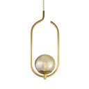 Ver imagem 1 de Lustre Pendente On Clip - Ouro com Globo de Vidro Âmbar - 4125-14-am