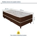 Ver imagem 2 de Cama Box Molas Ensacadas 188x88x48 Vieiro Colchoart Marrom