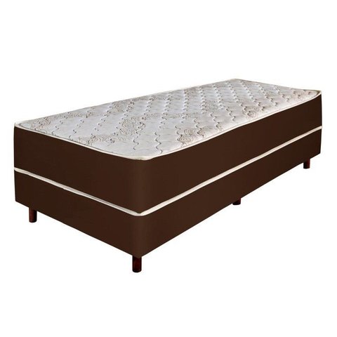 Cama Box Molas Ensacadas 188x88x48 Vieiro Colchoart Marrom