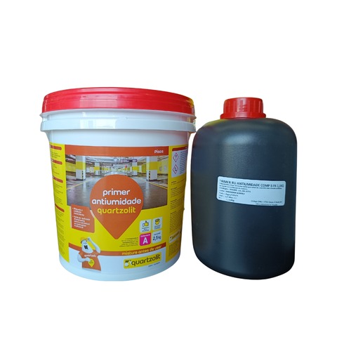 Kit Primer Ru Antiumidade Quartzolit Bi Componente 3,8 Kg:branco