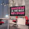 Quadro Motivacional Success Is The Best Revenge:90x60 cm/PRETA - 1