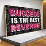 Quadro Motivacional Success Is The Best Revenge:90x60 cm/PRETA - 3