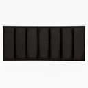 Ver imagem 2 de Cabeceira Casal Veludo Preto Placa Modulada Estofada Ripada Adesiva