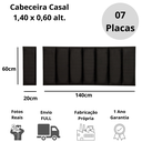 Ver imagem 5 de Cabeceira Casal Veludo Preto Placa Modulada Estofada Ripada Adesiva