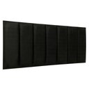 Ver imagem 1 de Cabeceira Casal Veludo Preto Placa Modulada Estofada Ripada Adesiva