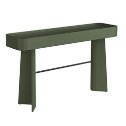 Aparador para Sala 136cm com Travessa em Metal 100% Mdf Cor:musgo com Preto - 1