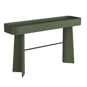 Aparador para Sala 136cm com Travessa em Metal 100% Mdf Cor:musgo com Preto