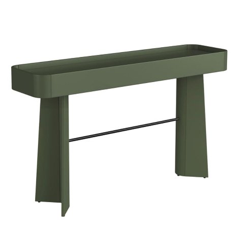 Aparador para Sala 136cm com Travessa em Metal 100% Mdf Cor:musgo com Preto