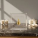 Ver imagem 2 de Quadro Caixa Acrílico Nossa Senhora Aparecida 10x10x3,5cm - Box Luxo Religioso
