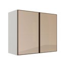 Ver imagem 1 de Módulo Armário Aéreo 68x80 2 Portas Vidro Reflecta Cozinha Modulada Robel Fendi/reflecta