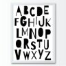 Quadro infantil letras alfabeto abc preto e branco - 1
