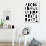 Quadro infantil letras alfabeto abc preto e branco - 3
