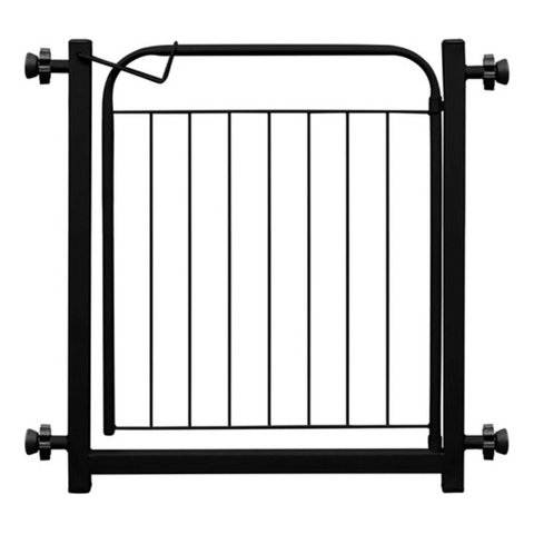 Portão de Proteção para Portas Corredores Altura 69cm com Prolongador 10cm Pets e Crianças Preto