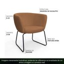 Ver imagem 3 de Poltrona Decorativa Isis Base Aço Preto Bouclé Terracota - Nexta Casa
