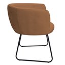 Ver mais imagens de Poltrona Decorativa Isis Base Aço Preto Bouclé Terracota - Nexta Casa