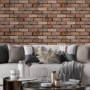 Ver imagem 6 de Papel de Parede Adesivo Efeito 3d Tijolo Tijolinho Marrom Envelhecido Mineiro Quarto Sala 1m X 50cm