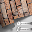 Ver imagem 4 de Papel de Parede Adesivo Efeito 3d Tijolo Tijolinho Marrom Envelhecido Mineiro Quarto Sala 1m X 50cm