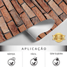 Papel de Parede Adesivo Efeito 3d Tijolo Tijolinho Marrom Envelhecido Mineiro Quarto Sala 1m X 50cm - 2