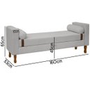 Ver mais imagens de Kit Cabeceira e Calçadeira Baú para Cama Box Casal Queen Size 160cm Bouclê Cinza