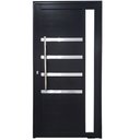 Ver imagem 1 de Porta Pivotante de Alumínio Preto 210 x 100 com Puxador, Friso e Visor Linha 30 - Direita