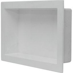Kit 2 Nichos Banheiro Embutir de Mármore Sintético Branco 30x50 Quanta Compositos Nicho de Embutir 3 - 2