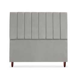 Cabeceira Estofada Casal Carla 140 Cm Suede Cinza-claro - 2