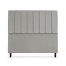 Cabeceira Estofada Casal Carla 140 Cm Suede Cinza-claro - 2