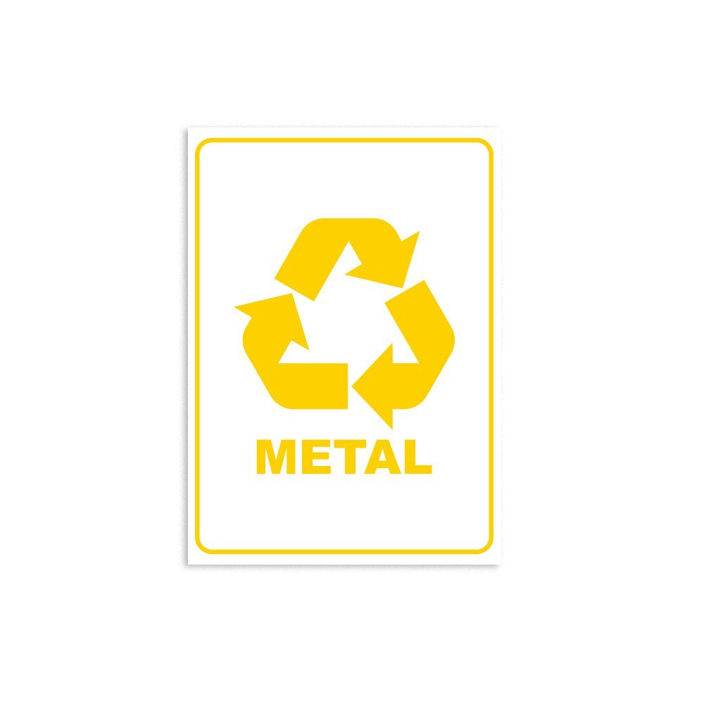 Placa de Sinalização Coleta Seletiva Metal - 1