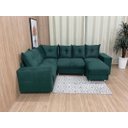 Ver imagem 2 de Sofá Canto com Chaise 6 Lugares Verde