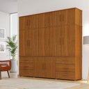 Ver imagem 4 de Guarda Roupa Casal Lisboa 12 Portas 6 Gavetas Freijó – Luapa Móveis