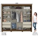 Ver imagem 4 de Guarda-Roupa Roupeiro 2 Portas Deslizantes 4 Gavetas Detroit Henn