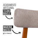 Ver imagem 3 de Kit 8 Cadeiras de Jantar Alice Madeira Mel Boucle Bege