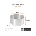 Ver imagem 3 de Forma Mini Bolo Aluminio Forminha Sobremesa 4cm Kit 12un