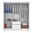 Ver imagem 6 de Cômoda Flora e Guarda Roupa Casal Flash 2 Branco Flex - Demóbile