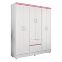 Ver imagem 5 de Cômoda Flora e Guarda Roupa Casal Flash 2 Branco Flex - Demóbile