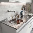 Ver imagem 3 de Pia de Cozinha com Cuba Deslocada Esquerda Ávila 120cm Aço Inox G01 - Mpozenato